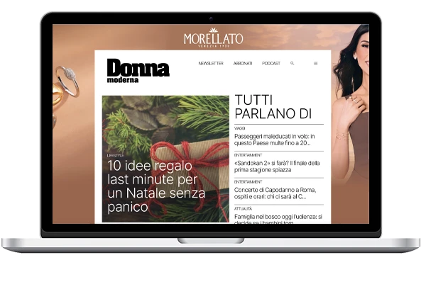 Sito donnamoderna.com su laptop