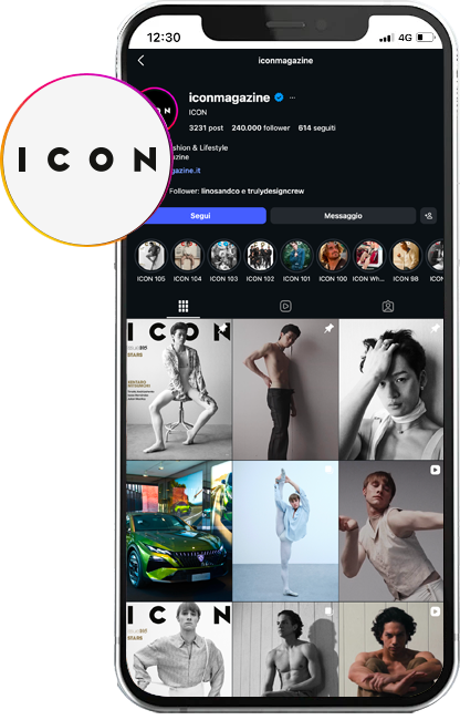 Pagina Instagram ICON su smartphone