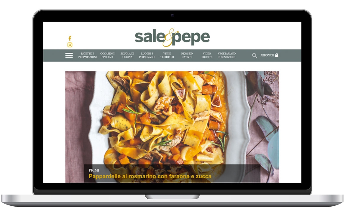 Sito salepepe.it su laptop