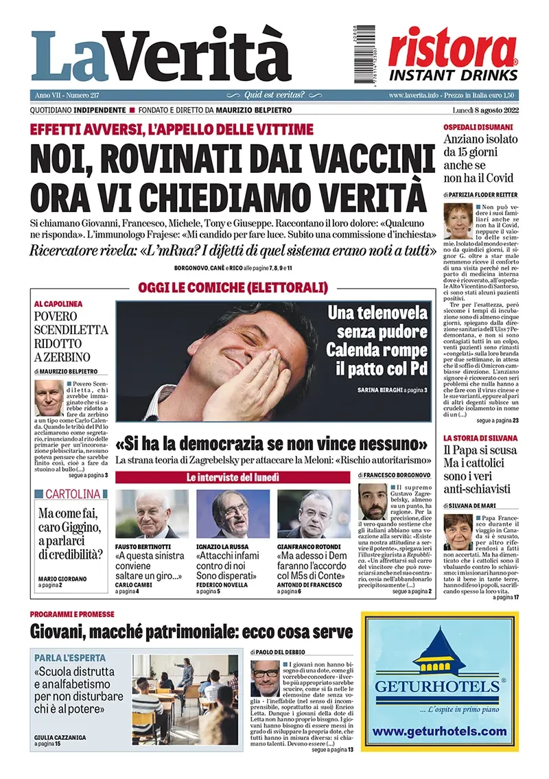 Copertina La Verità